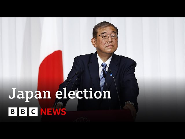 ⁣Japan's ruling party loses its majority in snap election | BBC News