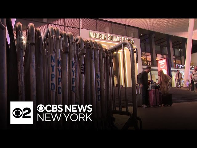 ⁣Trump supporters line up outside Madison Square Garden ahead of rally