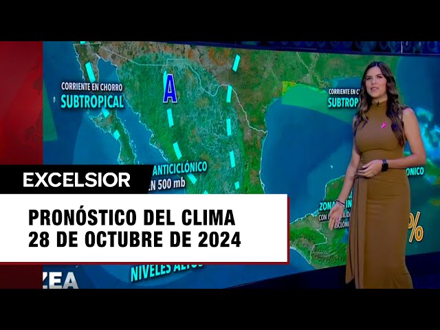 ⁣Clima para hoy 28 de octubre de 2024