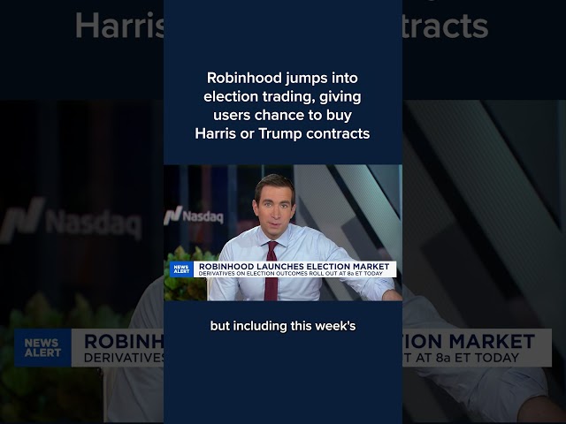 ⁣Robinhood jumps into election trading, giving users a chance to buy Harris or Trump contracts