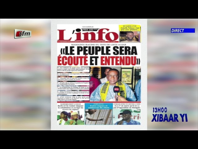 ⁣Revue de Presse du 28 Octobre 2024 présenté par El Hadj Assane Gueye