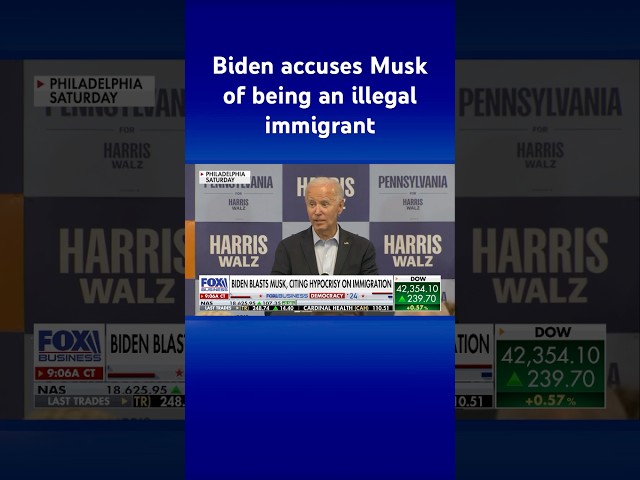 ⁣President Biden says Musk was an ‘illegal worker’ when he began US career #shorts