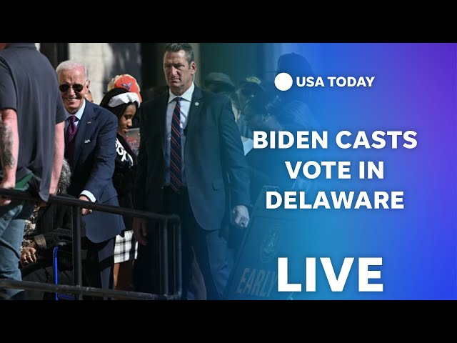 ⁣Watch: President Biden casts his vote in Delaware