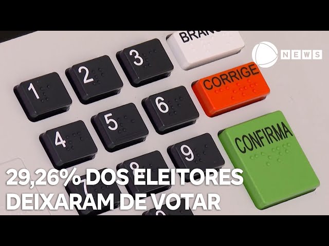 ⁣29,26% dos eleitores deixaram de votar no 2º turno das eleições