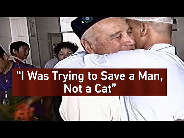 ⁣'I was trying to save a man, not a cat'