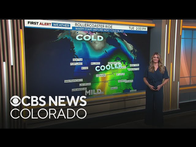 ⁣Near record highs for Denver on Monday before rain, snow and cold sweep across Colorado