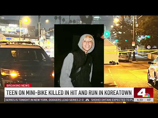 ⁣Teen killed in Koreatown hit-and-run minibike crash