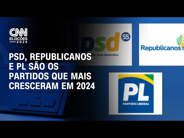 ⁣PSD, Republicanos e PL são os partidos que mais cresceram em 2024 | BASTIDORES CNN