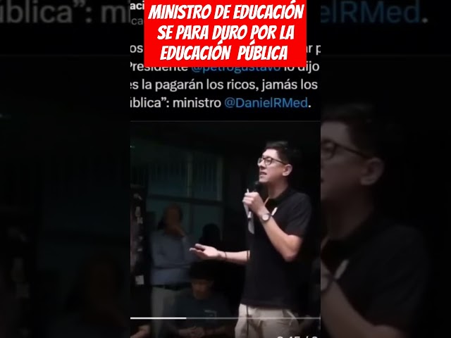 ⁣MINISTRO DE EDUCACIÓN SE PARA DURO POR LA EDUCACIÓN  PÚBLICA