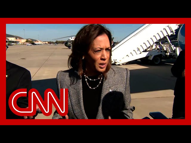 ⁣Hear Kamala Harris react to Donald Trump’s rally at MSG