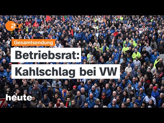 ⁣heute 19:00 Uhr vom 28.10.2024 VW plant Sparmaßnahmen, Koalitionsgespräche mit BSW, Wahl in Georgien