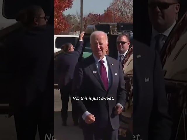 ⁣President Joe Biden casts early vote and talks about Trump's MSG rally #Shorts