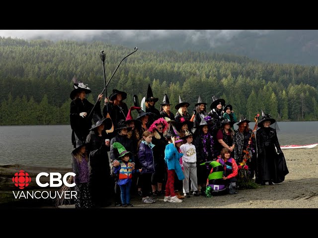 ⁣Witches of Westwood paddle across lake to raise funds for food bank