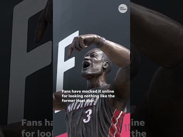 ⁣Dwyane Wade statue in Miami gets mixed reviews #Shorts