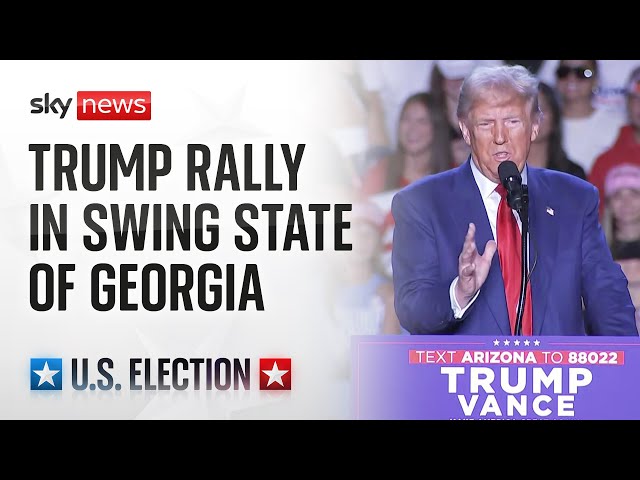 ⁣Watch live: Donald Trump holds campaign rally in Atlanta - 8 days ways from the election