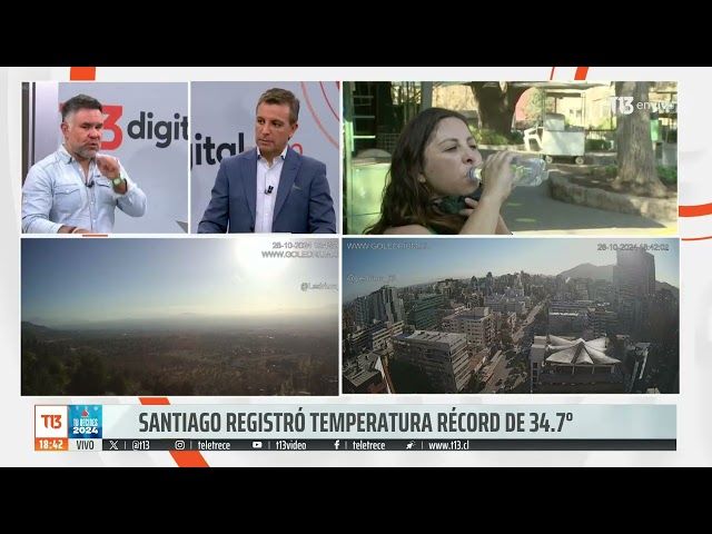 ⁣Santiago registró temperatura récord de 34.7°: cómo seguirá el tiempo