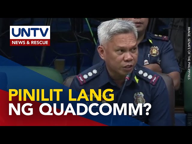 ⁣PCol. Grijaldo, pinilit lang umano ng House Quad Comm na kumpirmahin ang reward system