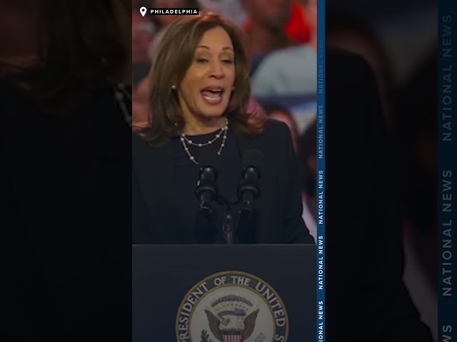 ⁣Kamala Harris addresses protestors over Gaza at campaign rally