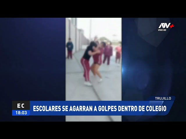 ⁣Trujillo: escolares se agarran a golpes al interior de colegio