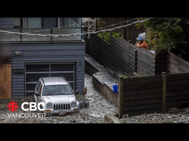 ⁣North Vancouver homes evacuated due to danger from debris-filled creeks