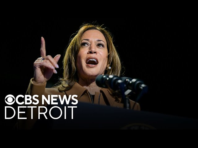 ⁣Voters line up for Harris-Walz campaign event in Ann Arbor, Michigan