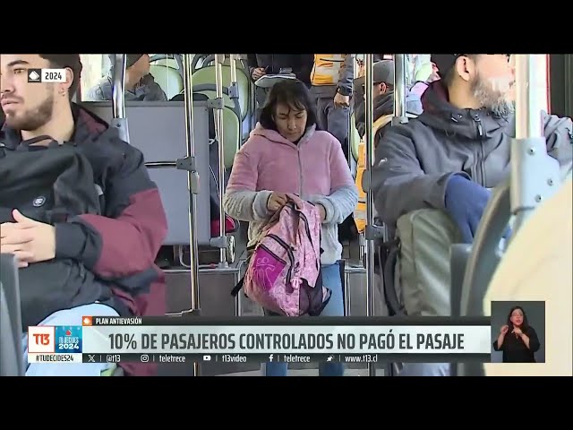 ⁣Plan Antievasión: 10% de pasajeros controlados no pagó el pasaje de la micro