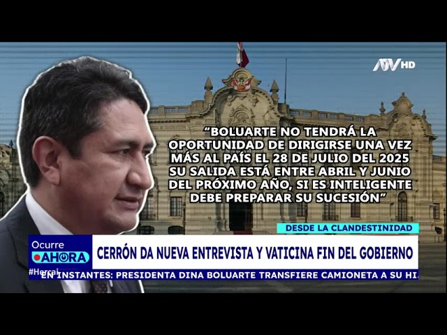 ⁣Vladimir Cerrón da nueva entrevista y 'predice' el fin del gobierno de Dina Boluarte