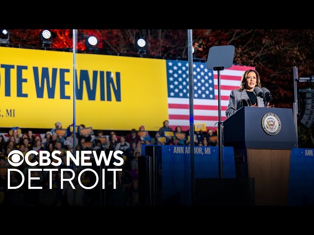 ⁣Harris-Walz campaign makes appeal to young voters at Michigan rally