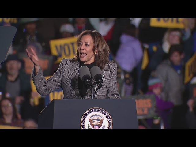 ⁣Kamala Harris and Tim Walz campaign in Ann Arbor garnering young voter support