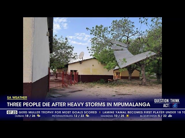 ⁣Three people die after heavy storms in Mpumalanga