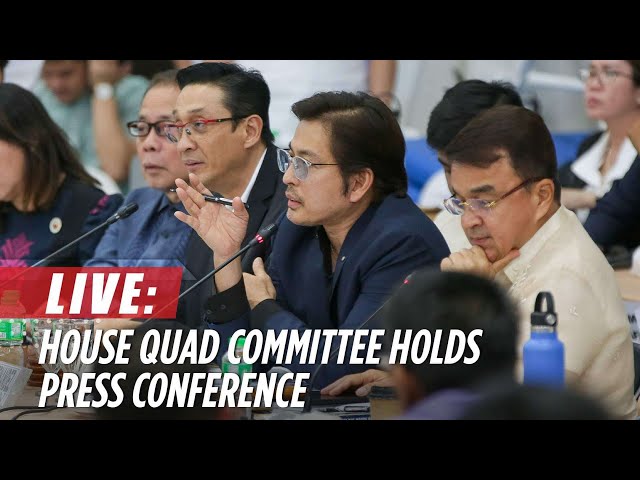 ⁣LIVE: House quad comm holds presscon on the recent Senate hearing on Duterte's drug war | Octob