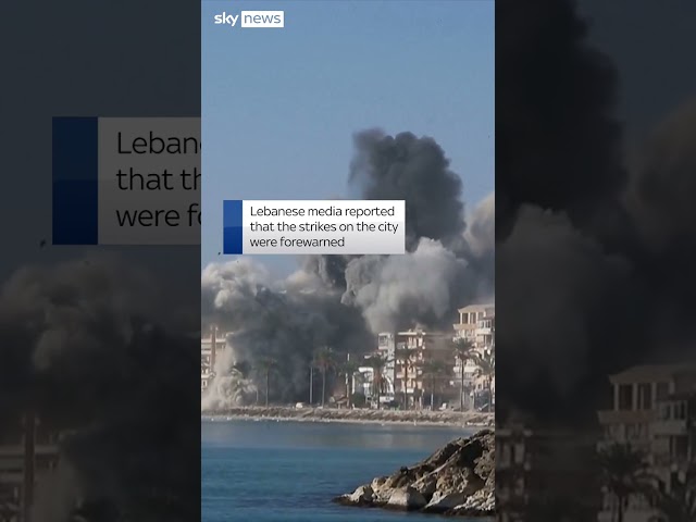 ⁣Israeli forces flatten building in Lebanon