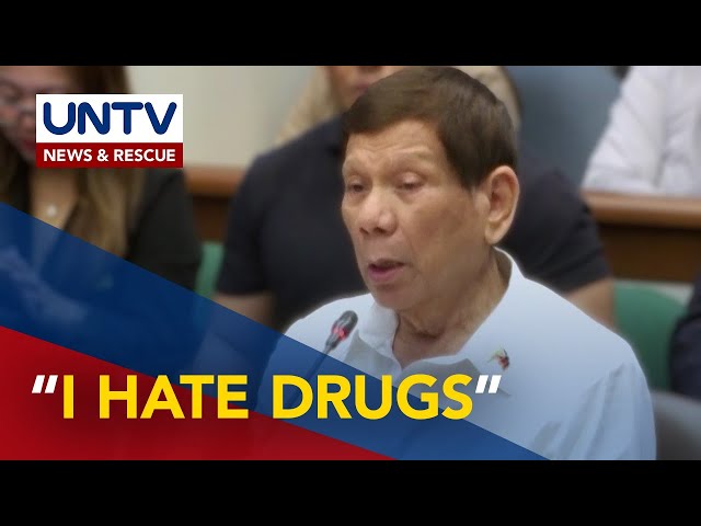 ⁣Ex-Pres Duterte, hindi hihingi ng tawad sa war on drugs campaign