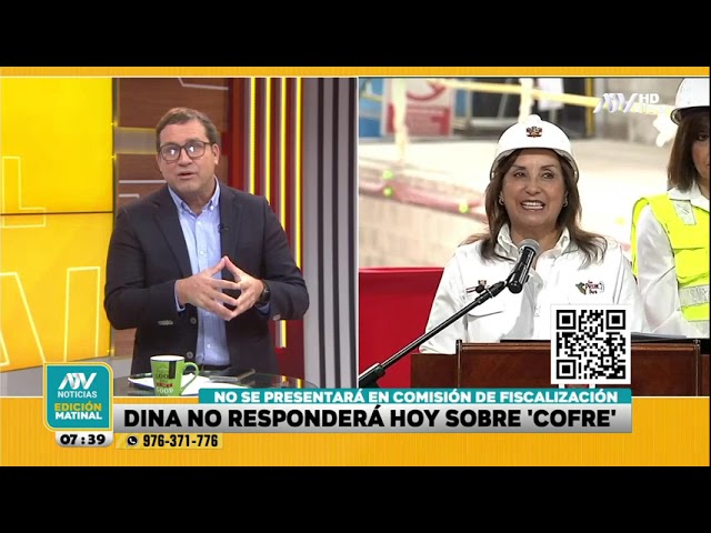 ⁣Dina Boluarte no se presentará hoy ante la Comisión de Fiscalización del Congreso