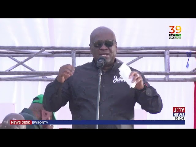 ⁣Mahama Campaign Tour: Mahama questions Bawumia's shift from economic lectures to digital initia