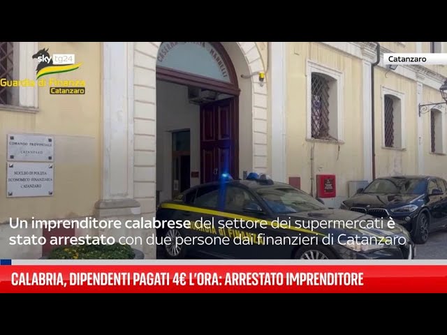 ⁣Catanzaro, paga 4 euro l'ora i dipendenti: arrestato