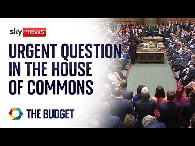 ⁣House of Commons live: Urgent Question on briefings to the media ahead of the budget