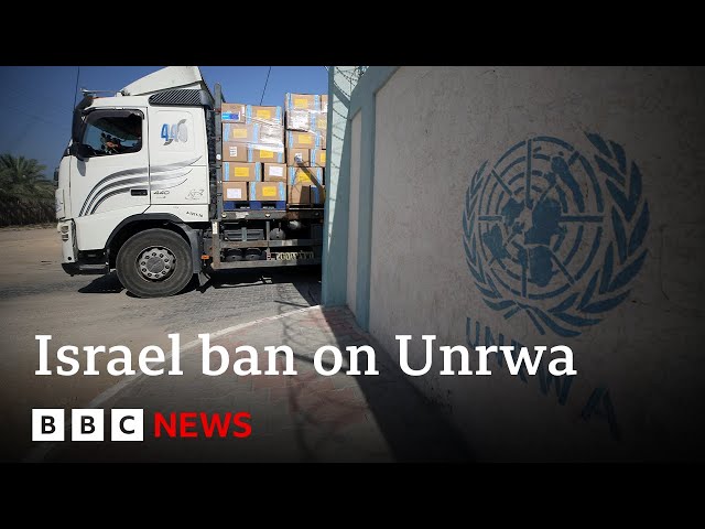 ⁣Israeli parliament votes to ban Unrwa in Israel | BBC News