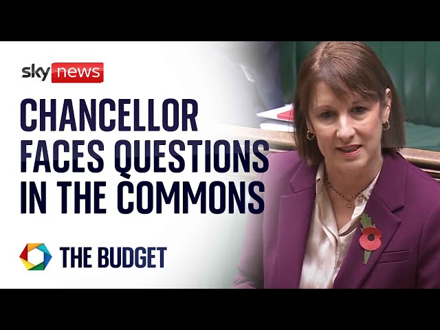 ⁣House of Commons live | Chancellor Rachel Reeves faces questions ahead of the budget