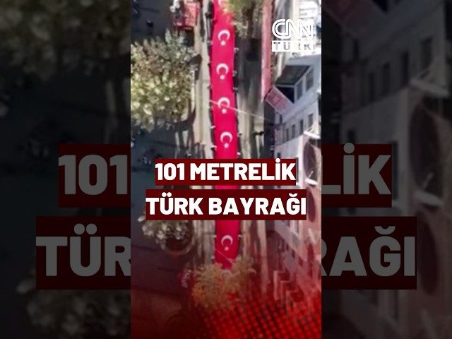 ⁣Pendik'te 101 Metrelik Dev Türk Bayrağı İle Cumhuriyet Kutlaması Yapıldı! İşte O İhtişamlı Görü