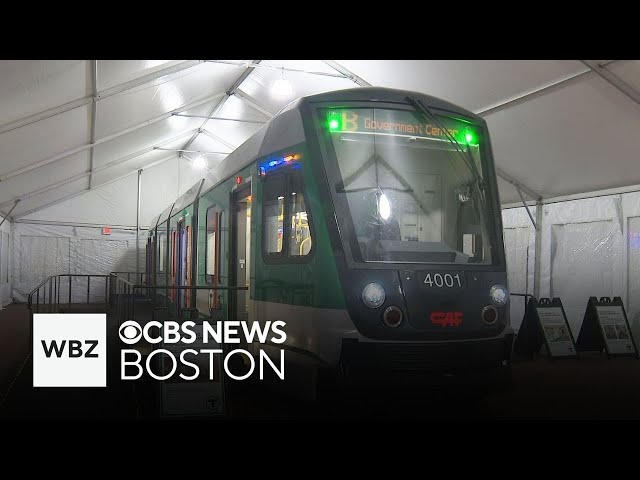 ⁣Take a look inside the MBTA's new Green Line trains