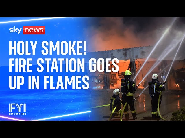 ⁣FYI: Fire station goes up in flames