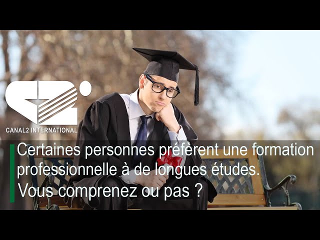 ⁣[REPLAY] Certaines personnes préfèrent une formation professionnelle à de longues études.