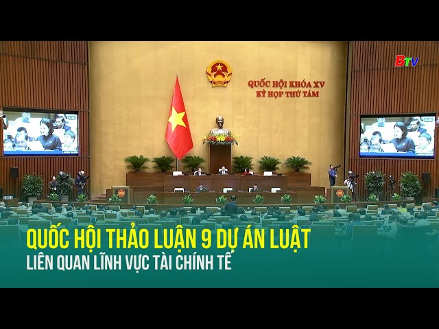 ⁣Quốc hội thảo luận 9 dự án Luật liên quan lĩnh vực tài chính