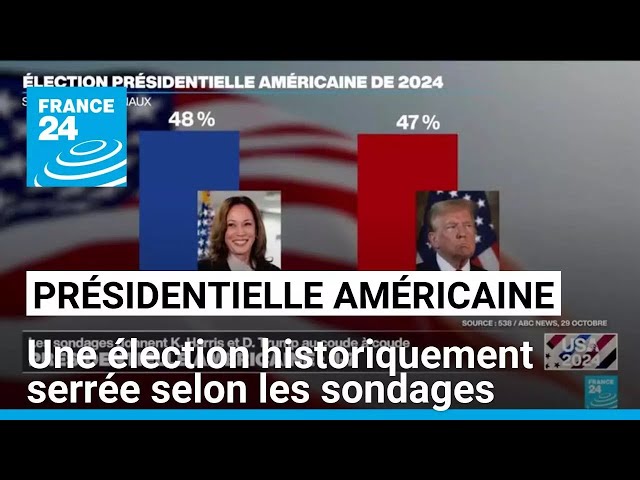 ⁣Présidentielle américaine : une élection historiquement serrée selon les sondages • FRANCE 24