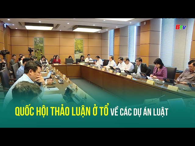 ⁣Quốc hội thảo luận ở tổ về các dự án Luật