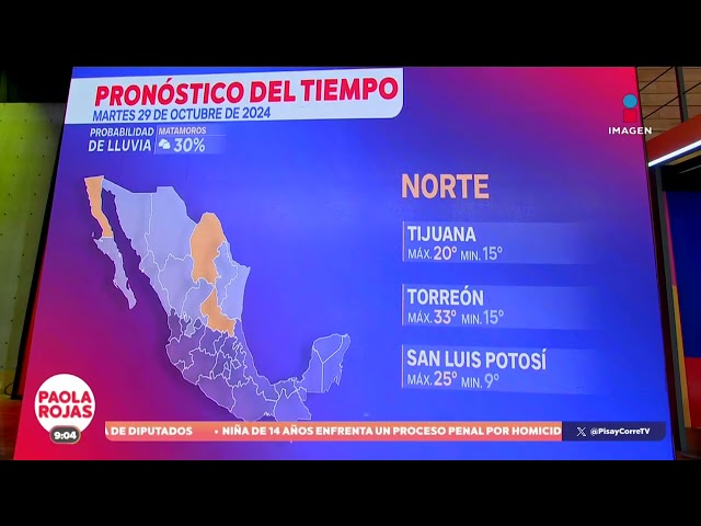 ⁣Pronóstico del tiempo del 29 octubre de 2024