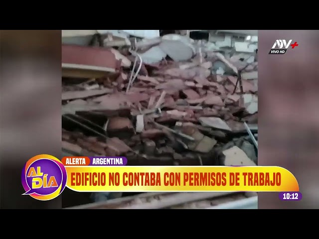 ⁣Argentina: Edificio de 10 pisos se desploma y habría personas atrapadas