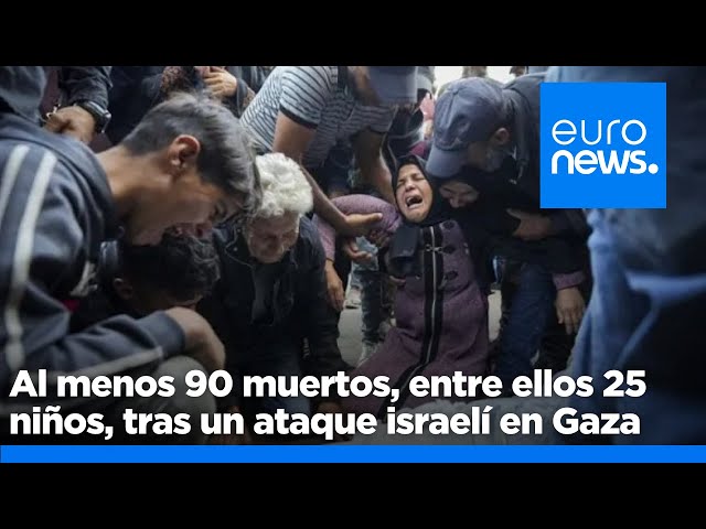 ⁣Al menos 90 muertos, entre ellos 25 niños, tras un ataque israelí en el norte de Gaza