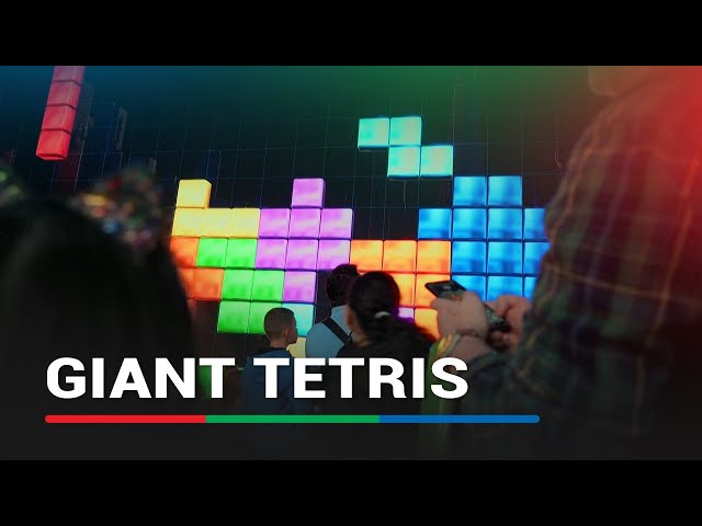 ⁣Londoners 'shape up' with giant Tetris game for 40th anniversary | ABS-CBN News